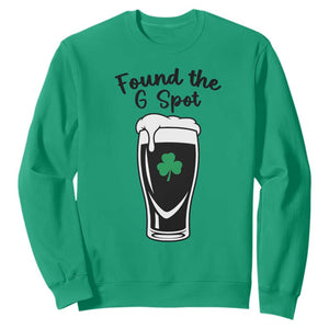 Funny St Patrick’s Day Beer Sweatshirt Found The G Spot TS14 Irish Green Print Your Wear