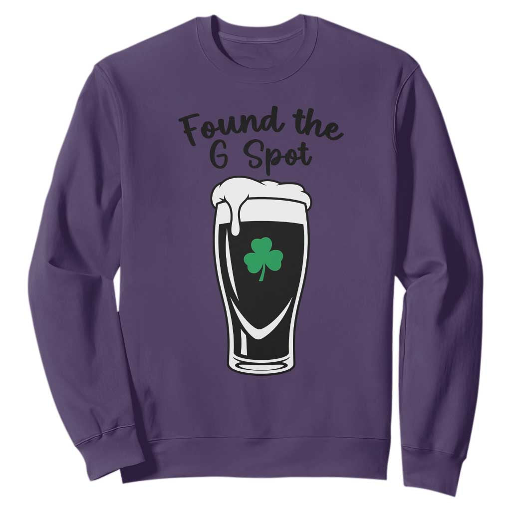 Funny St Patrick’s Day Beer Sweatshirt Found The G Spot TS14 Purple Print Your Wear