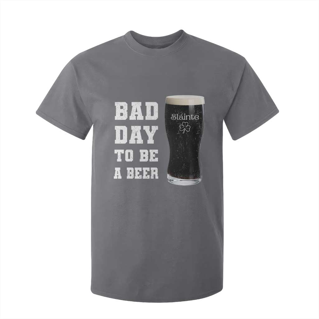Irish Shamrock Beer T Shirt For Kid Bad Day To Be A Beer TS14 Charcoal Print Your Wear