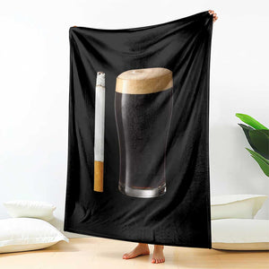 Irish Shamrock Beer Smoking Pub Drinking Humor Throw Blanket TS14 Print Your Wear