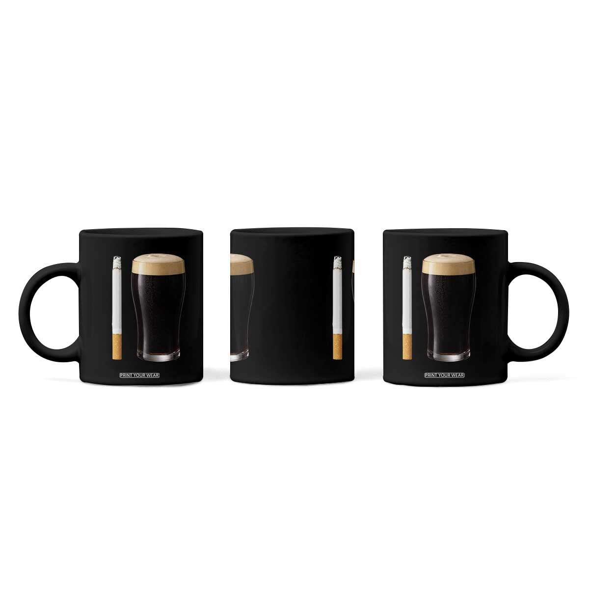 Irish Shamrock Beer Smoking Pub Drinking Humor Coffee Mug TS14 Print Your Wear