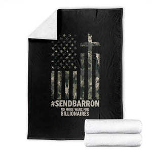 Send Barron Throw Blanket Vintage American Flag Camo Hashtag Protest Meme TS14 Black Print Your Wear