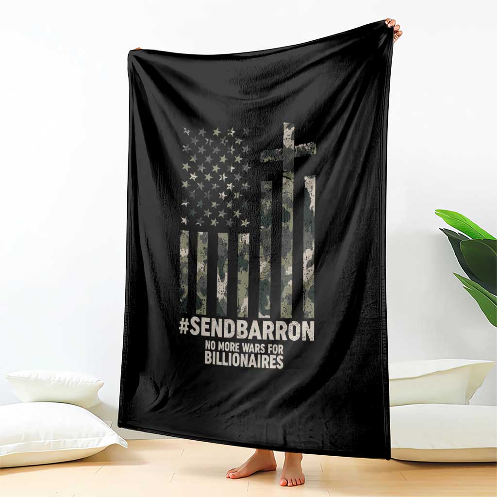 Send Barron Throw Blanket Vintage American Flag Camo Hashtag Protest Meme TS14 Print Your Wear