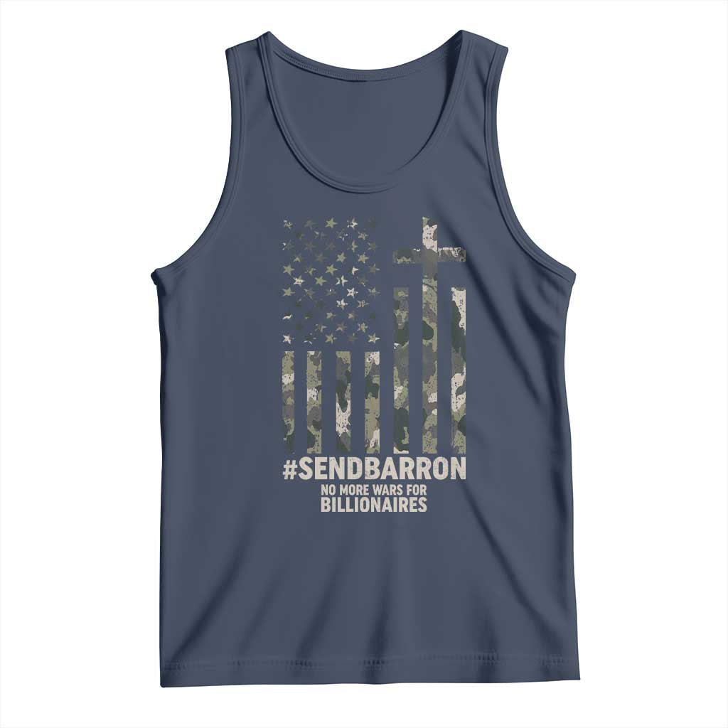 Send Barron Tank Top Vintage American Flag Camo Hashtag Protest Meme TS14 Navy Print Your Wear