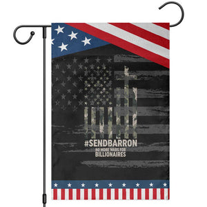 Send Barron Garden Flag Vintage American Flag Camo Hashtag Protest Meme TS14 Distressed Black Blue Print Your Wear