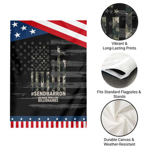Send Barron Garden Flag Vintage American Flag Camo Hashtag Protest Meme TS14 Print Your Wear
