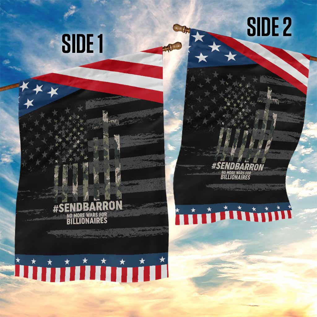 Send Barron Garden Flag Vintage American Flag Camo Hashtag Protest Meme TS14 Print Your Wear