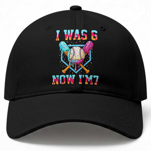 I Was 6 Now I'm 7 Baseball Cap Baseball Ice Cream Drip Number 67 Player 67th Birthday TS14 Print Your Wear