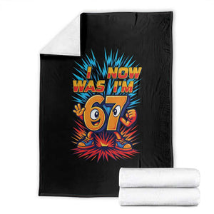 I Was 6 Now I'm 7 Italian Brainrot Meme Gift for Boy Kid Throw Blanket TS14 Black Print Your Wear