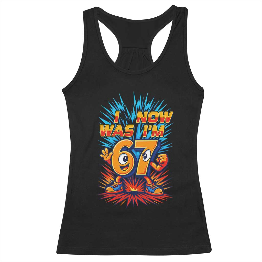 I Was 6 Now I'm 7 Italian Brainrot Meme Gift for Boy Kid Racerback Tank Top TS14 Black Print Your Wear