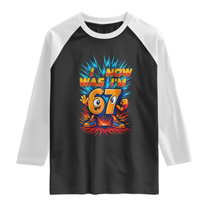 I Was 6 Now I'm 7 Italian Brainrot Meme Gift for Boy Kid Raglan Shirt TS14 Black White Print Your Wear
