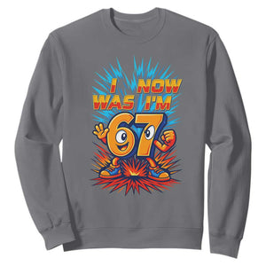 I Was 6 Now I'm 7 Italian Brainrot Meme Gift for Boy Kid Sweatshirt TS14 Charcoal Print Your Wear