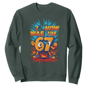 I Was 6 Now I'm 7 Italian Brainrot Meme Gift for Boy Kid Sweatshirt TS14 Dark Forest Green Print Your Wear