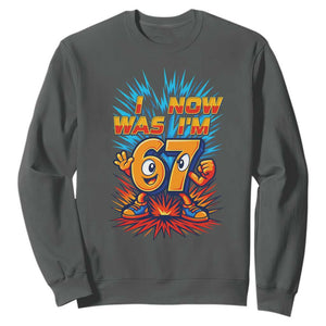 I Was 6 Now I'm 7 Italian Brainrot Meme Gift for Boy Kid Sweatshirt TS14 Dark Heather Print Your Wear