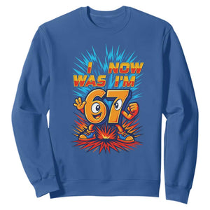I Was 6 Now I'm 7 Italian Brainrot Meme Gift for Boy Kid Sweatshirt TS14 Royal Blue Print Your Wear