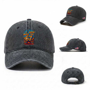 I Was 6 Now I'm 7 Italian Brainrot Meme Gift for Boy Kid Washed Cotton Baseball Cap TS14 Washed Cap Universal Fit Dark Gray Print Your Wear