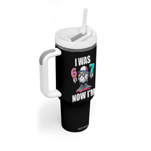 I Was 6 Now I'm 7 Tumbler With Handle Baseball Ice Cream Drip Number 67 Player TS14 Print Your Wear