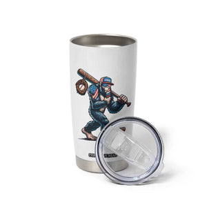 Funny Bigfoot Baseball Tumbler Cup Sasquatch American Flag Ice Cream TS14 Print Your Wear