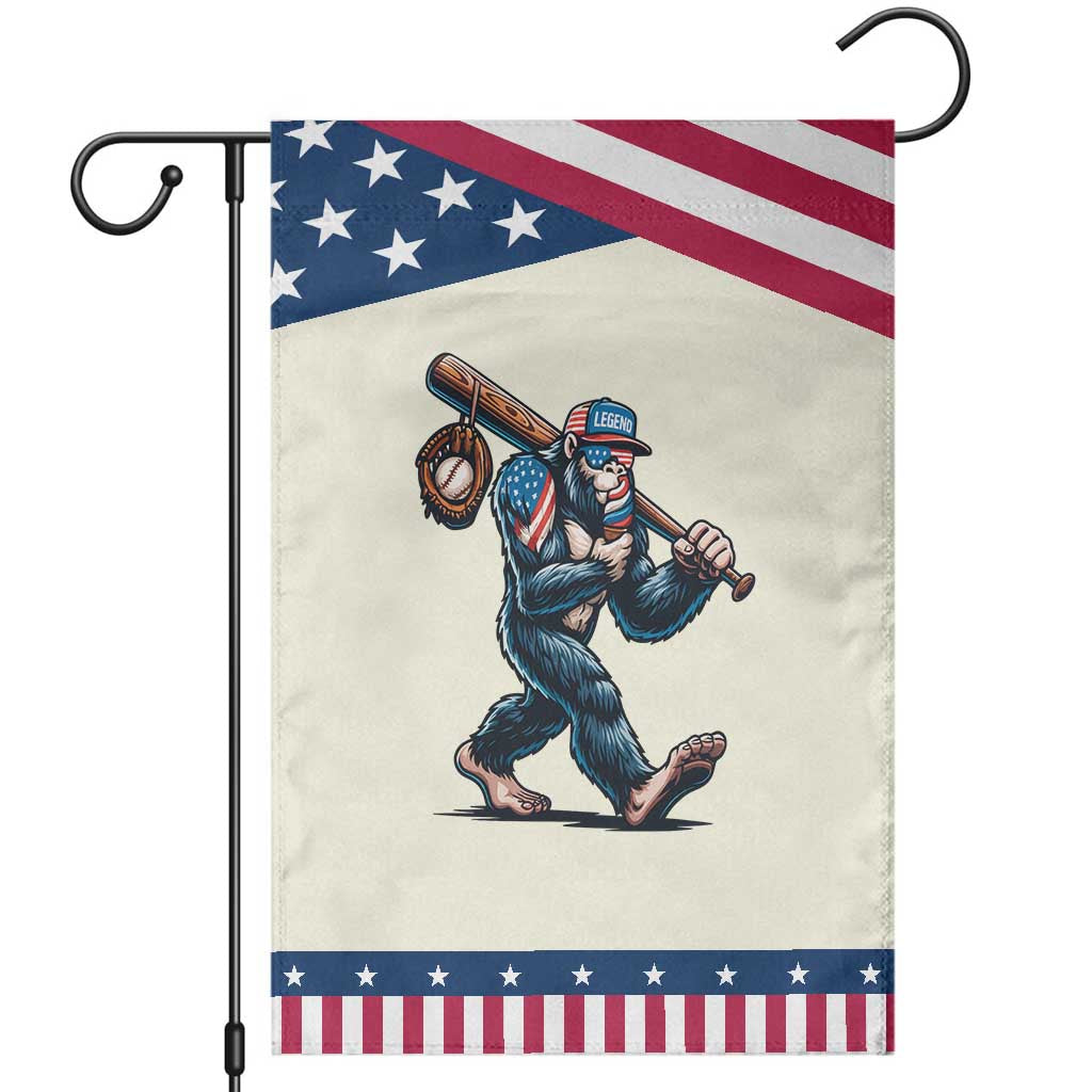 Funny Bigfoot Baseball Garden Flag Sasquatch American Flag Ice Cream TS14 Modern Beige Blue Print Your Wear