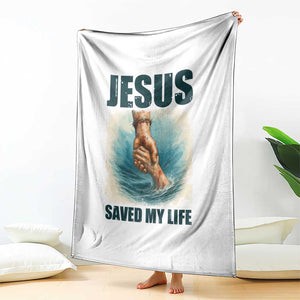 Jesus Saved My Life Throw Blanket Christian Bible Verse TS14 Print Your Wear