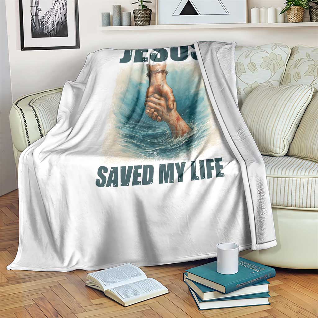 Jesus Saved My Life Throw Blanket Christian Bible Verse TS14 Print Your Wear