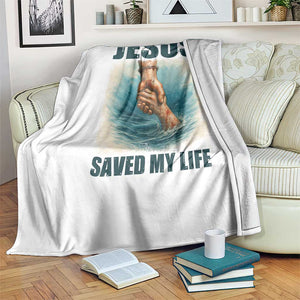 Jesus Saved My Life Throw Blanket Christian Bible Verse TS14 Print Your Wear