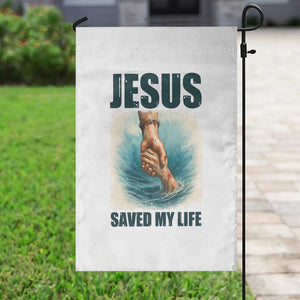 Jesus Saved My Life Garden Flag Christian Bible Verse TS14 Print Your Wear