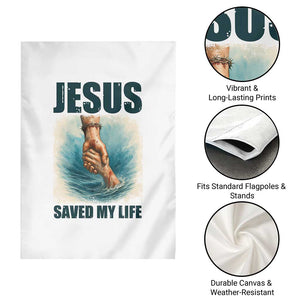 Jesus Saved My Life Garden Flag Christian Bible Verse TS14 Print Your Wear