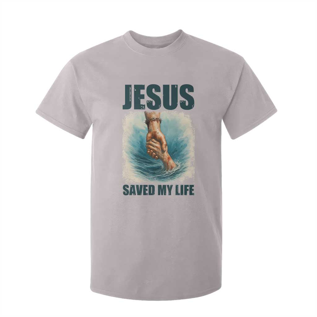Jesus Saved My Life T Shirt For Kid Christian Bible Verse TS14 Ice Gray Print Your Wear