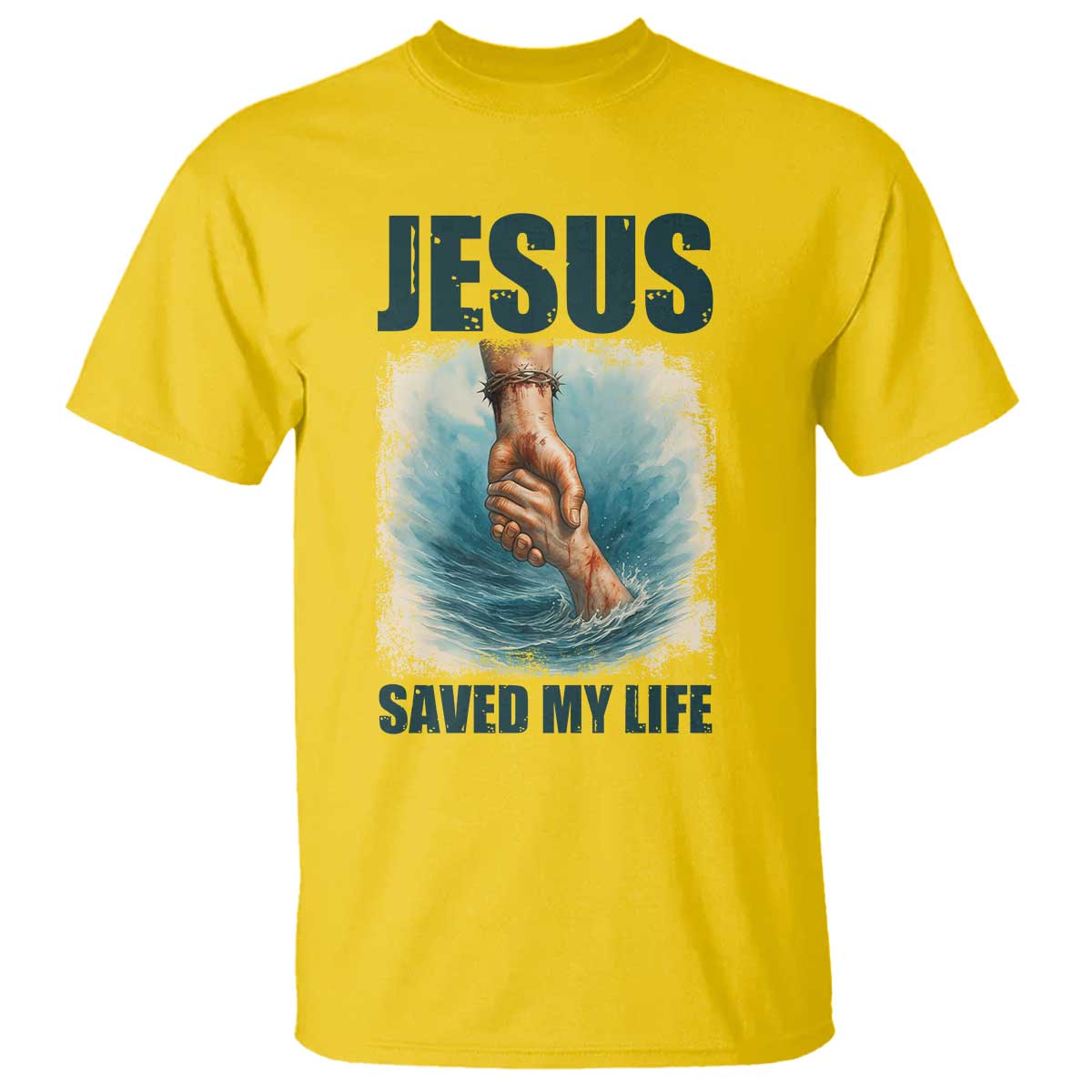 Jesus Saved My Life T Shirt Christian Bible Verse TS14 Daisy Print Your Wear