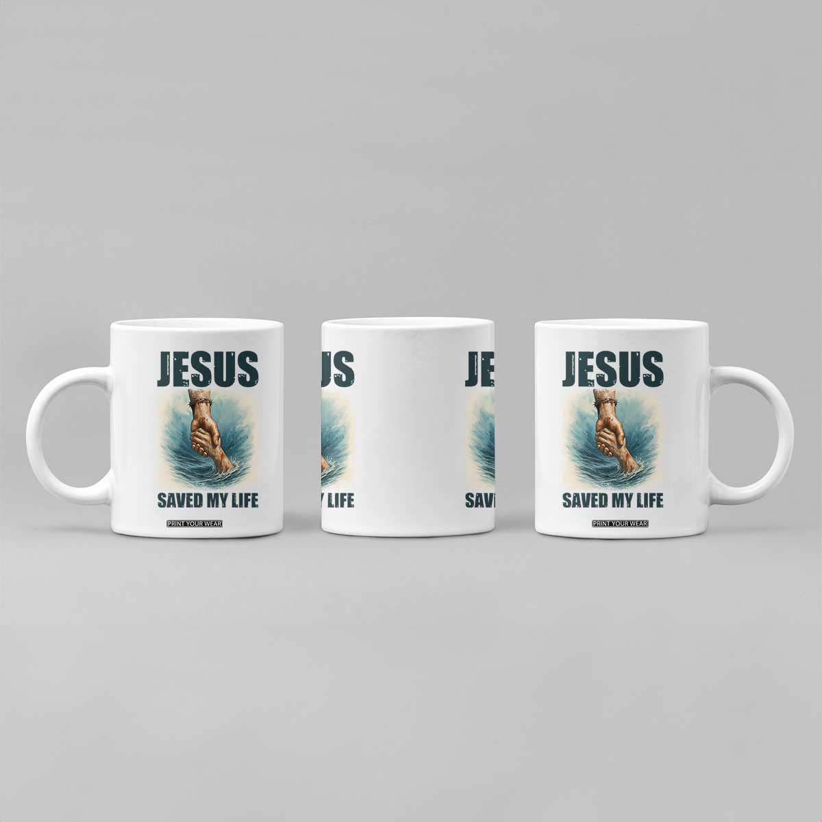 Jesus Saved My Life Coffee Mug Christian Bible Verse TS14 Print Your Wear