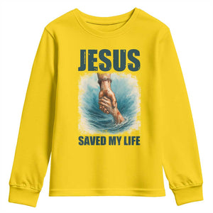 Jesus Saved My Life Youth Sweatshirt Christian Bible Verse TS14 Daisy Print Your Wear