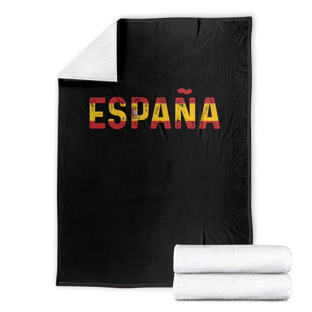 Spain Spanish Flag Espana Pride Throw Blanket TS14 Black Print Your Wear