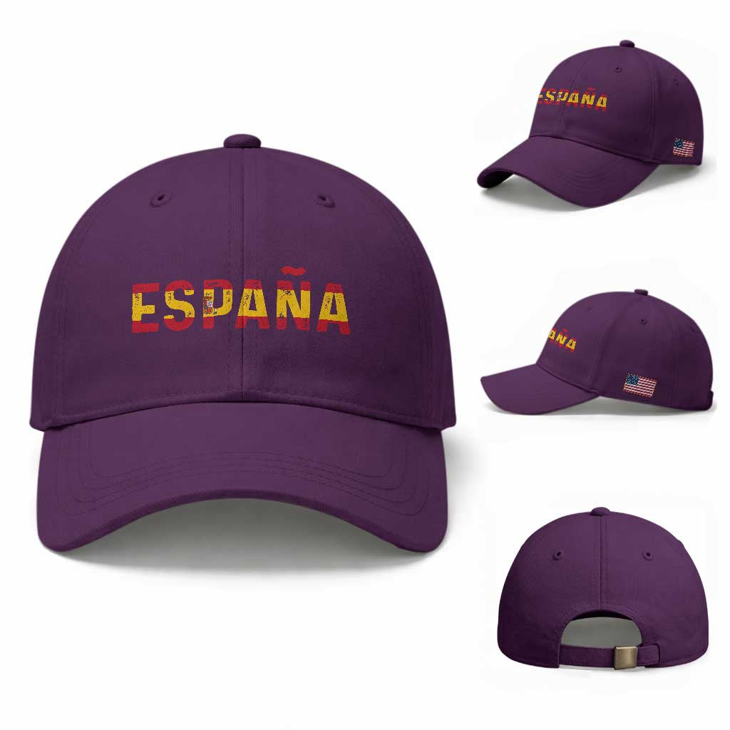 Spain Spanish Flag Espana Pride Baseball Cap TS14 Baseball Cap Universal Fit Purple Print Your Wear