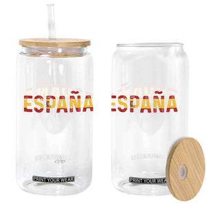 Spain Spanish Flag Espana Pride Glass Can TS14 Print Your Wear