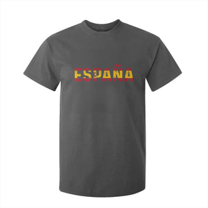 Spain Spanish Flag Espana Pride T Shirt For Kid TS14 Dark Heather Print Your Wear