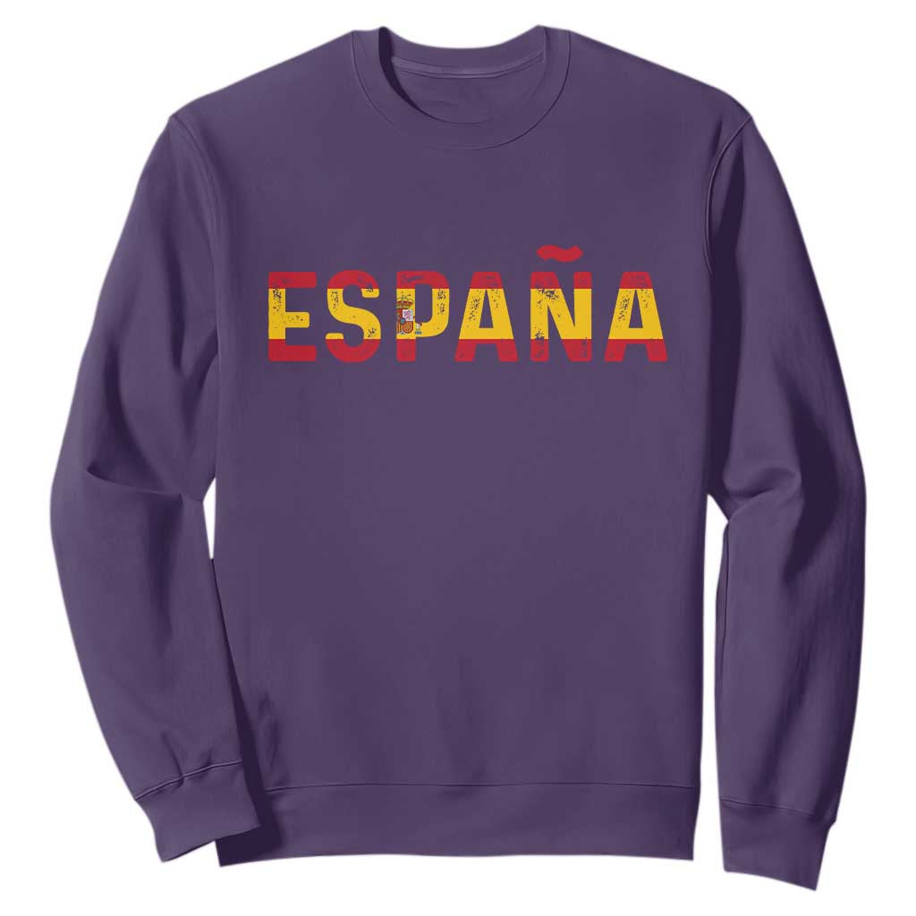 Spain Spanish Flag Espana Pride Sweatshirt TS14 Purple Print Your Wear