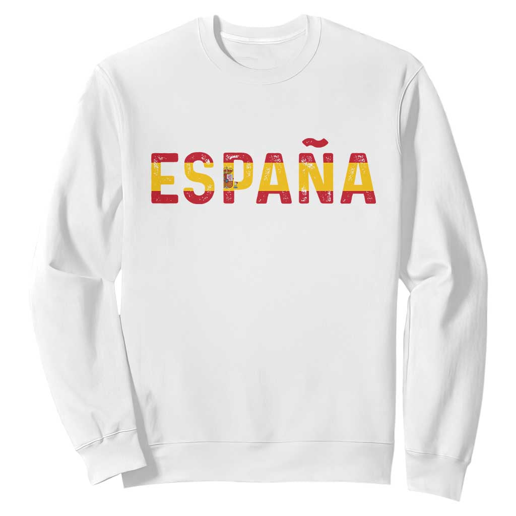 Spain Spanish Flag Espana Pride Sweatshirt TS14 White Print Your Wear