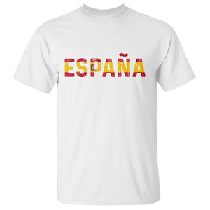 Spain Spanish Flag Espana Pride T Shirt TS14 White Print Your Wear