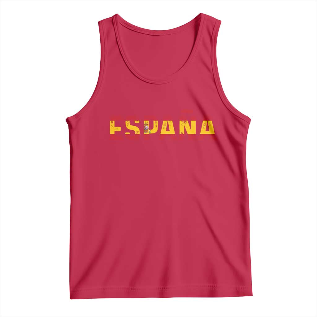 Spain Spanish Flag Espana Pride Tank Top TS14 Red Print Your Wear