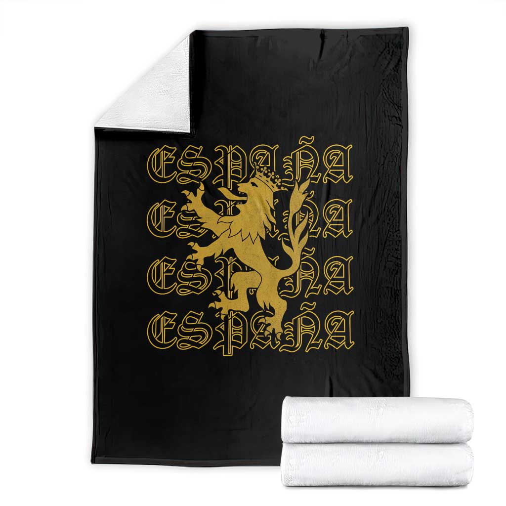 Spain Espana Heraldic Lion Pride Throw Blanket TS14 Black Print Your Wear