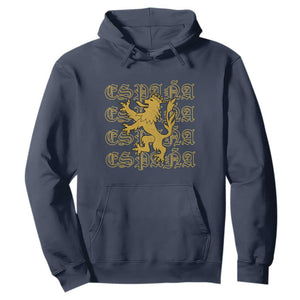 Spain Espana Heraldic Lion Pride Hoodie TS14 Navy Print Your Wear