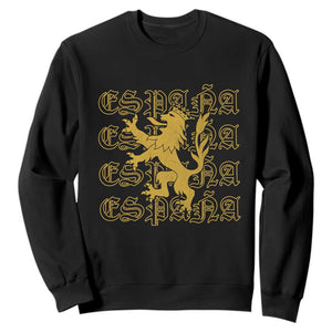 Spain Espana Heraldic Lion Pride Sweatshirt TS14 Black Print Your Wear