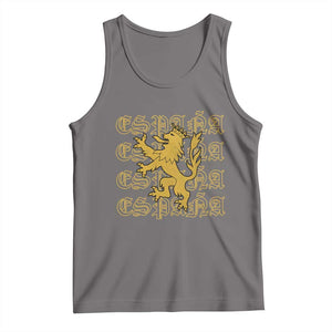 Spain Espana Heraldic Lion Pride Tank Top TS14 Deep Heather Print Your Wear