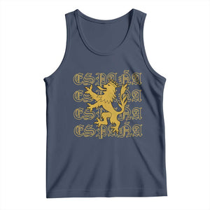 Spain Espana Heraldic Lion Pride Tank Top TS14 Navy Print Your Wear