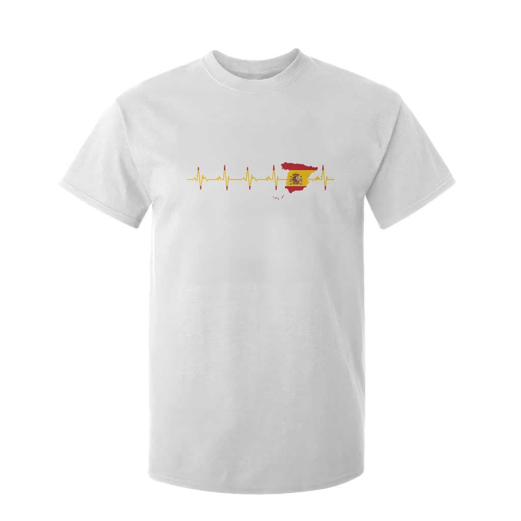 Spain Heartbeat EKG Espana Spanish Flag Map T Shirt For Kid TS14 White Print Your Wear
