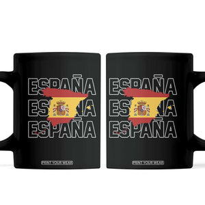 Espana Spain Map Pride Spanish Flag Coffee Mug TS14 Black Print Your Wear