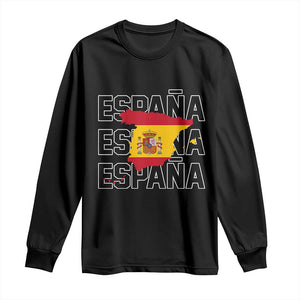 Espana Spain Map Pride Spanish Flag Long Sleeve Shirt TS14 Black Print Your Wear