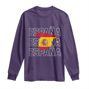 Espana Spain Map Pride Spanish Flag Long Sleeve Shirt TS14 Purple Print Your Wear
