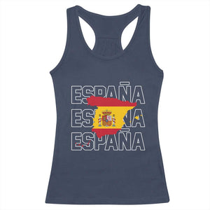 Espana Spain Map Pride Spanish Flag Racerback Tank Top TS14 Navy Print Your Wear